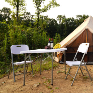 camping chair and table